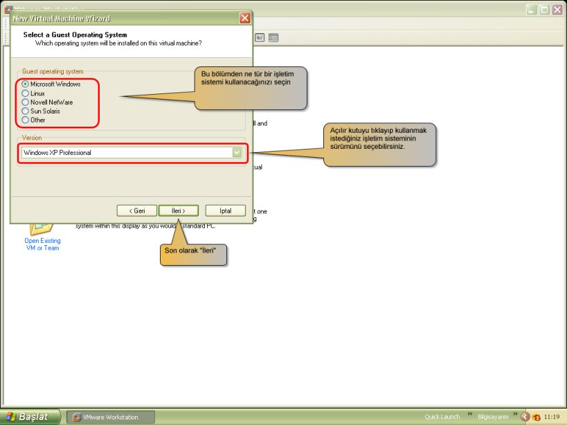 Sanal Bilgisayar (WMvare Workstation )