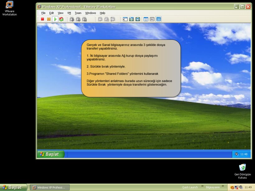 Sanal Bilgisayar (WMvare Workstation ) Sanal Bilgisayar (WMvare Workstation )
