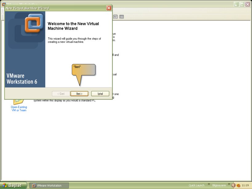 Sanal Bilgisayar (WMvare Workstation ) Sanal Bilgisayar (WMvare Workstation )