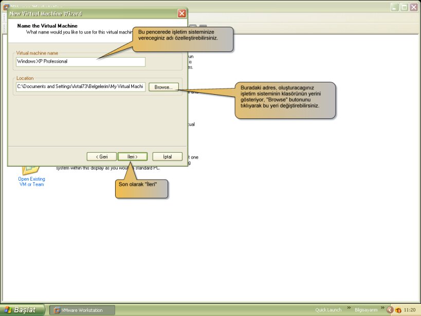 Sanal Bilgisayar (WMvare Workstation ) Sanal Bilgisayar (WMvare Workstation )