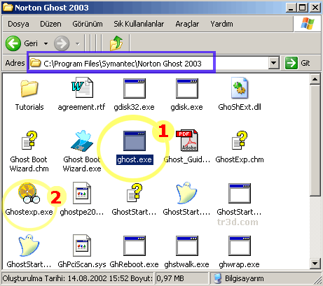 Symantec Norton GHOST Resimli anlatim
