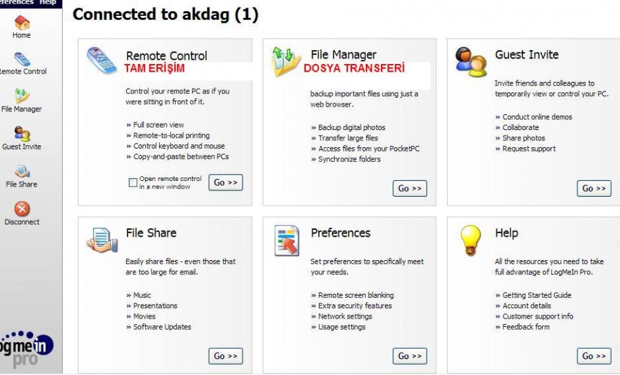 Logmein Bilgisayarınıza Uzaktan Bağlanın Logmein Bilgisayarınıza Uzaktan Bağlanın