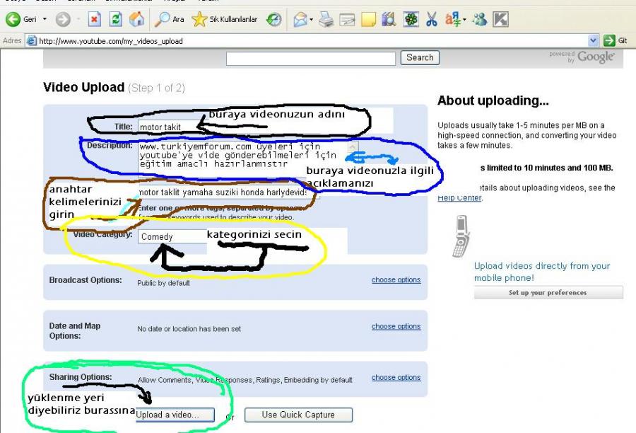 Youtube video nasıl yüklenir resimli anlatım