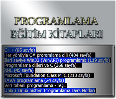 Programlama Eğitim Kitapları Programlama Eğitim Kitapları