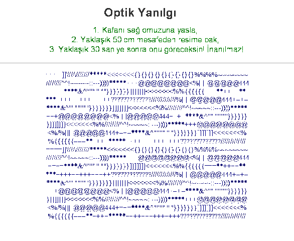 optik yanılgı
