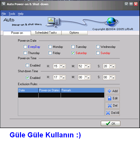 Bilgisayariniz istediginiz zaman kendi kapansin(AClose)