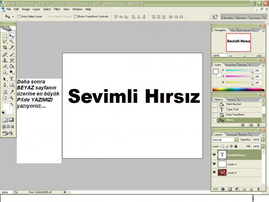 Photoshopta Yazı içine Resim Koyma Photoshopta Yazı içine Resim Koyma