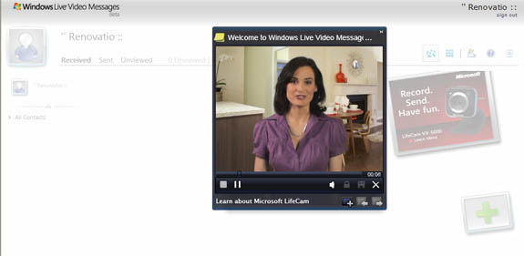 Windows Live Video Mesaj Açıldı