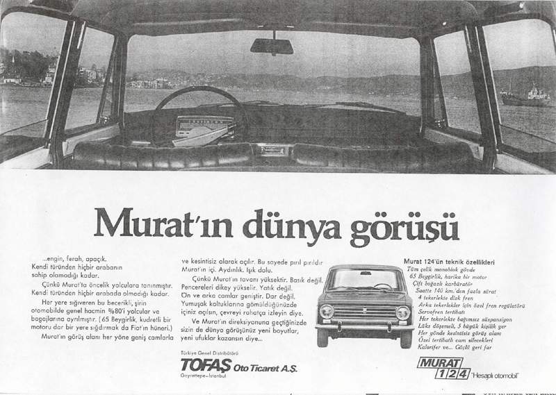 Murat 124'ün ilk çıktıgı zamanlardaki reklamları