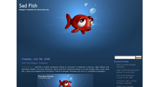 Sad Fish Blogger Template indir-download