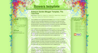 Rainbow Garden Blogger Template indir-download