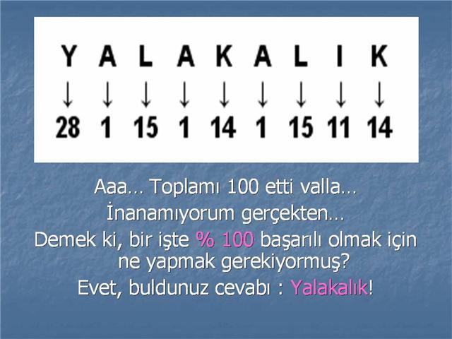 Matematiksel işlemle Hayatın gerçekleri