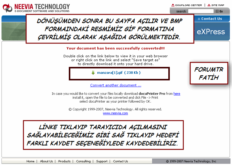 Online format dönüstürücü (Word - pdf - jpg formatlarini farkli formatlara dönüstür)