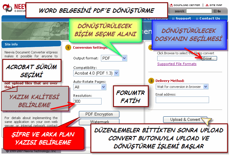 Online format dönüstürücü (Word - pdf - jpg formatlarini farkli formatlara dönüstür)