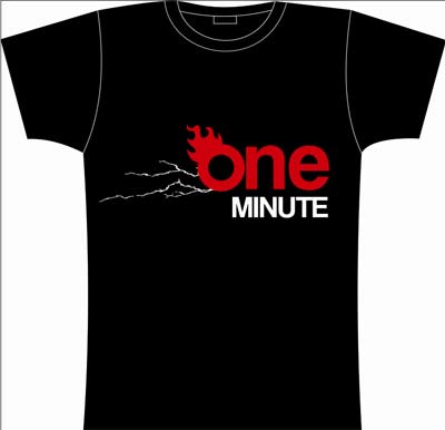 ''one minute'' tişörtleri