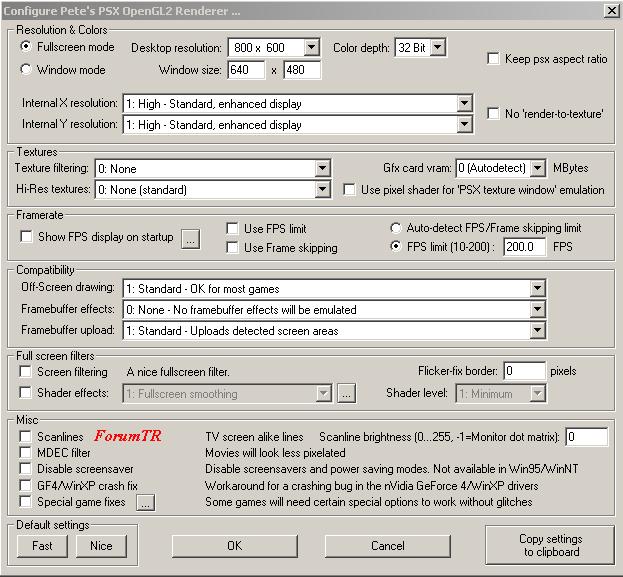 ePCXe (Gelişmiş PSX Emulatörü) v.1.6.0 PDT anlatimi resimli