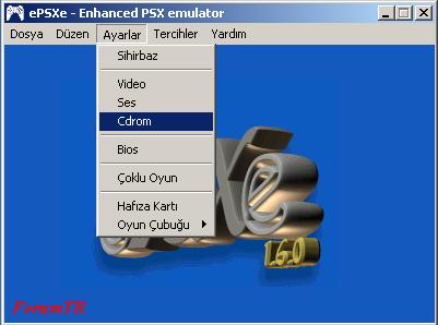 ePCXe (Gelişmiş PSX Emulatörü) v.1.6.0 PDT anlatimi resimli