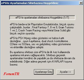 ePCXe (Gelişmiş PSX Emulatörü) v.1.6.0 PDT anlatimi resimli