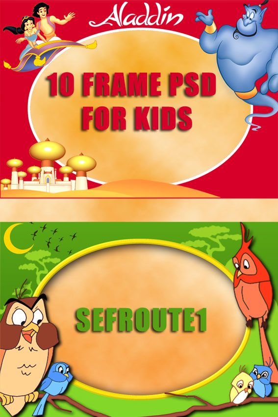 10 frame psd for kids