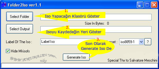 Resimli Anlatım > İso Dosyası Yapma