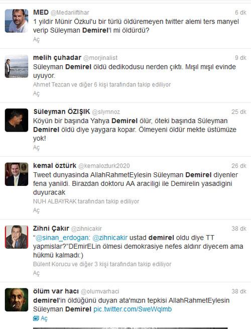 'Demirel öldü' iddialarına doktorundan açıklama 'Demirel öldü' iddialarına doktorundan açıklama