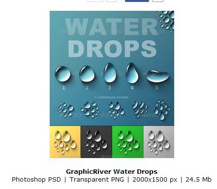 Graphicriver Water Drops psdleri Graphicriver Water Drops psdleri