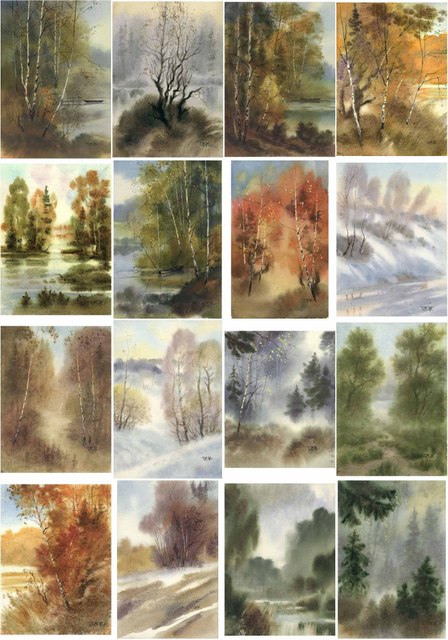 Water color landscape - sulu boya resimleri