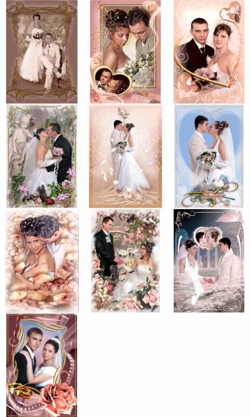 Düğün resimleri için Psd kalıplar