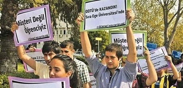 Üniversite öğrencilerinden yemek zammı eylemi