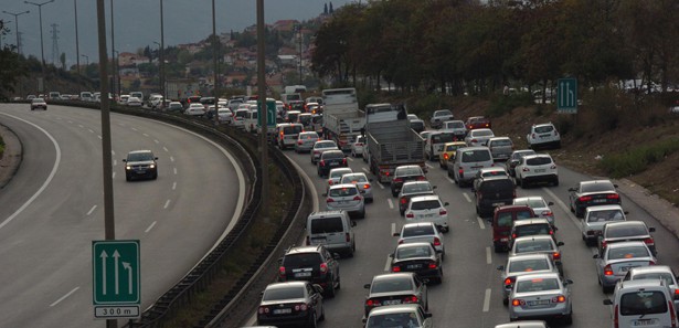 İstanbul trafiğinden yılbaşı yoğunluğu 
