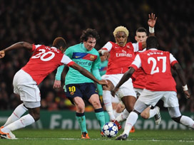 Arsenal ve Barca'dan futbol resitali İZLE 