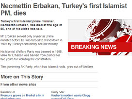 BBC, Erbakan'ın ölümünü son dakika verdi 
