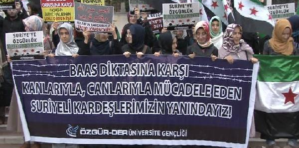 Beyazıt'ta Esad protestosu 