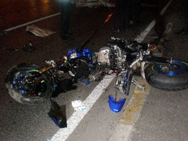 Direğe çarpan motosiklet sürücüsü öldü