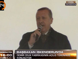 Erdoğan İskenderun'da fabrika açtı 