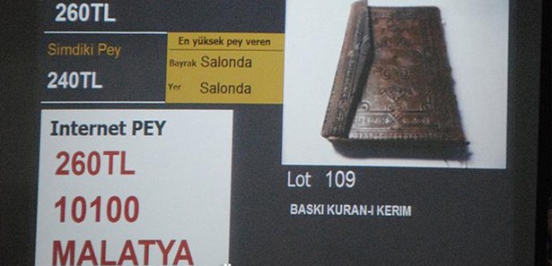 Ethem Menderes'in Kuran-ı 600 TL'ye satıldı 