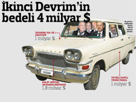 İkinci 'Devrim' otomobilinin maliyeti 