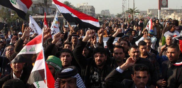 Irak'ta Şiilerle Sünnilerden ortak gösterileri 