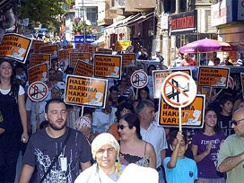 İstanbul'da 3. köprüye karşı protesto