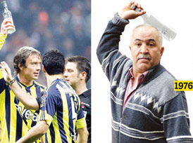 İşte ilk şişeyi atan Galatasaraylı