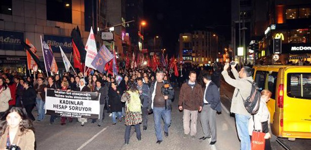 Kadınlara saldırı protesto edildi 