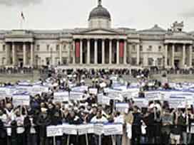 Londra´da protestoculara tahliye kararı