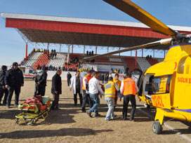 Maça ambulans helikopter arası 