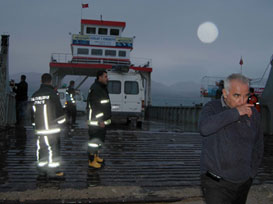 Malatya´da feribot karaya oturdu 