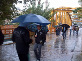 Manavgat'ta şiddetli yağış