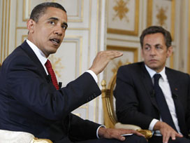 Obama ile Sarkozy, Suriye ve İran´ı görüştü 