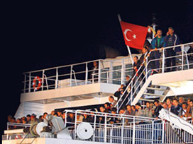 Osmangazi feribotu da Marmaris'e geldi 