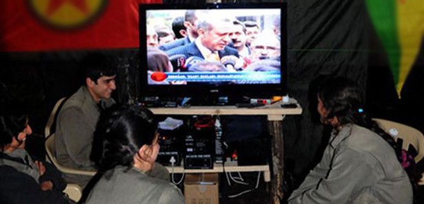 PKK'lılar Başbakan Erdoğan'ı böyle izledi 