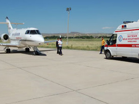 Türk hasta için Cidde´ye ambulans uçak 