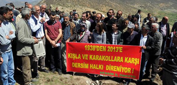 Tunceli'de karakol protestosu 